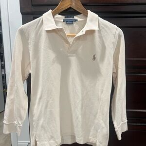 Ralph Lauren Beige Long Sleeve Polo